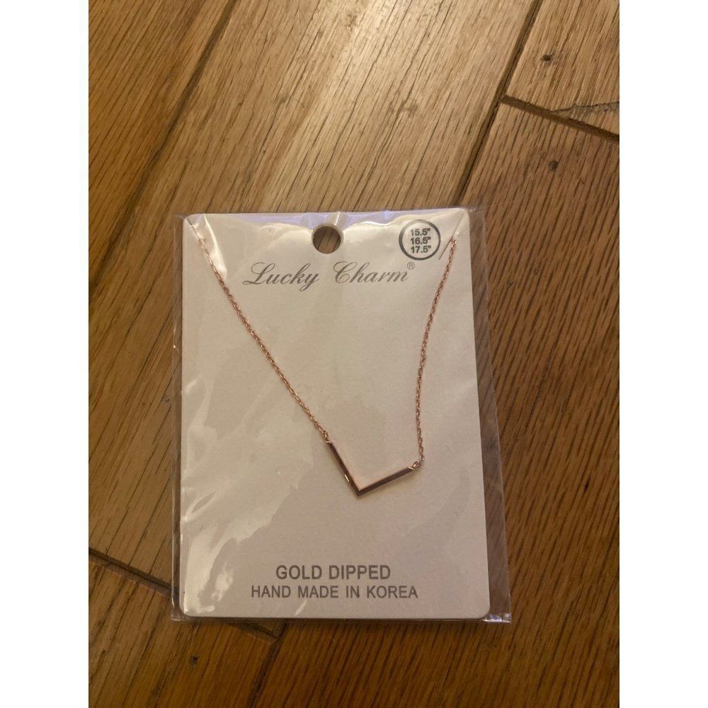 New Lucky Charm, women's classic gold dipped arrow necklace
